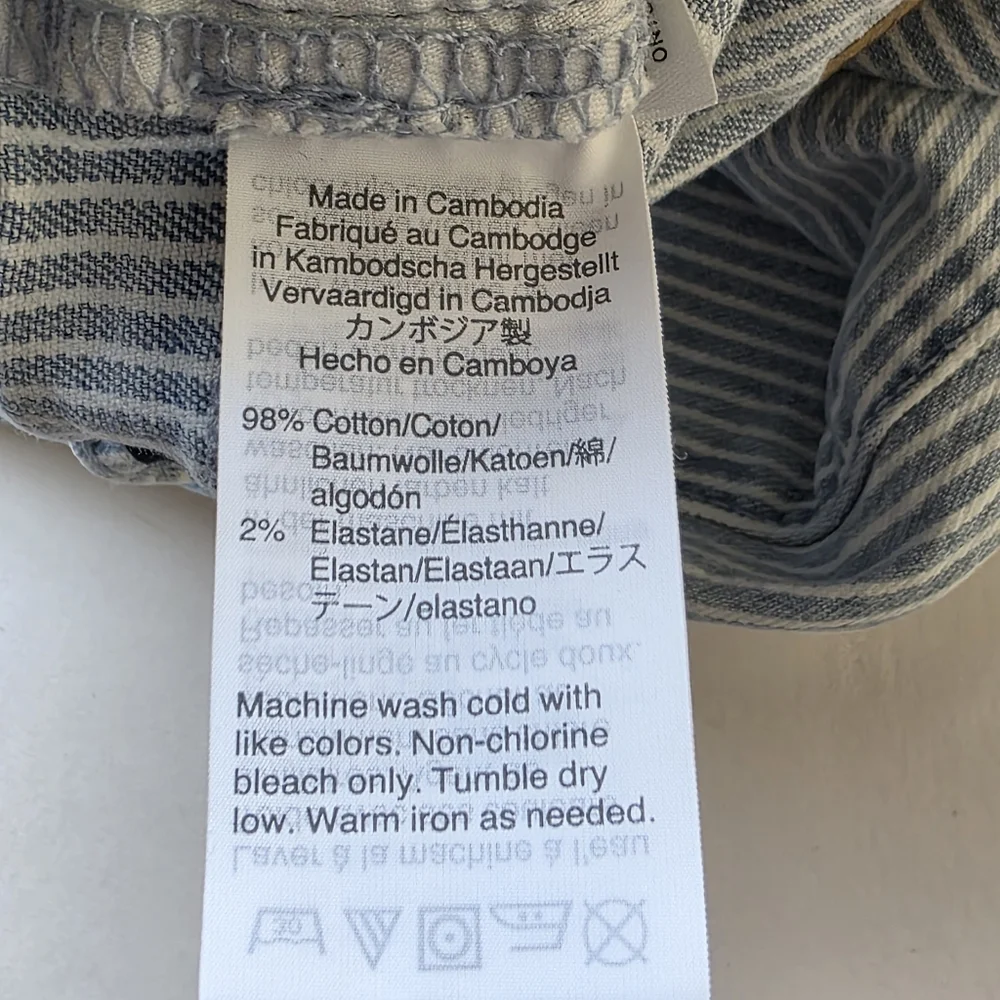 J. Crew Mercantile Striped Jeans Size 29 Blue White